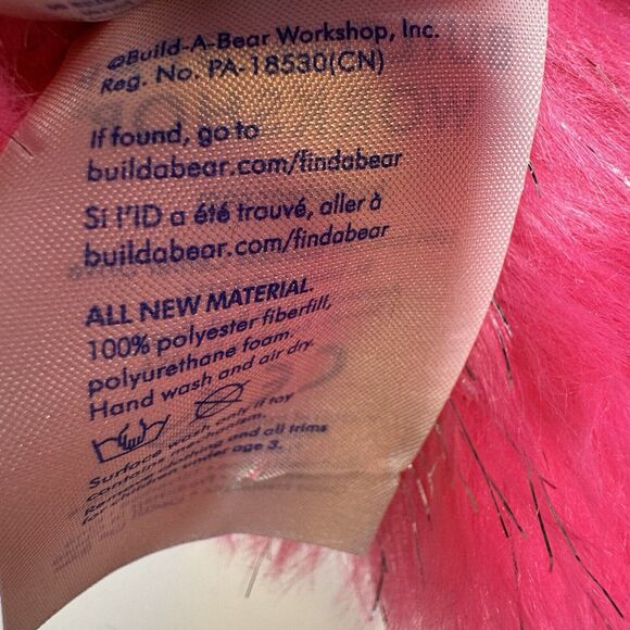 Build-A-Bear Pink Sparkle Sloth Plush 18" BABW Stuffed Animal Toy - Picture 10 of 12